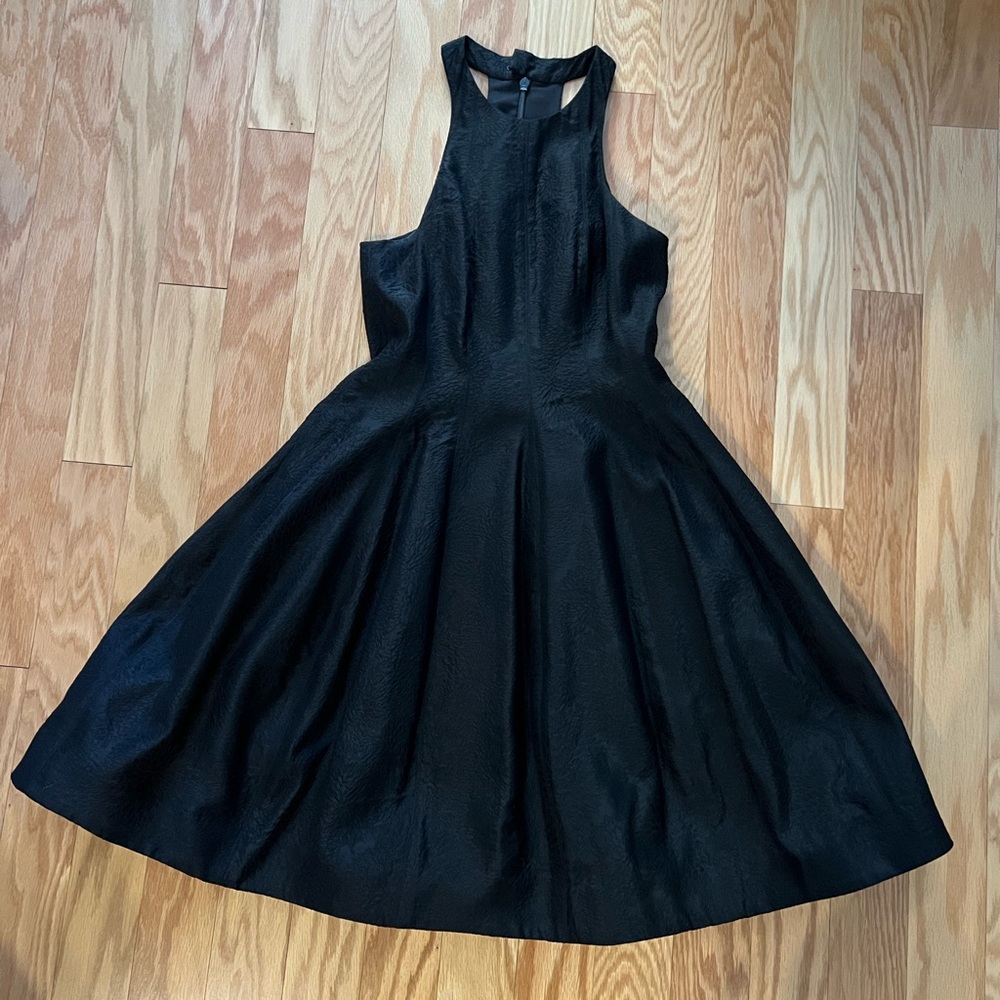 Halston Heritage Elegant Black Midi Dress